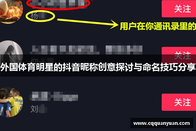 外国体育明星的抖音昵称创意探讨与命名技巧分享